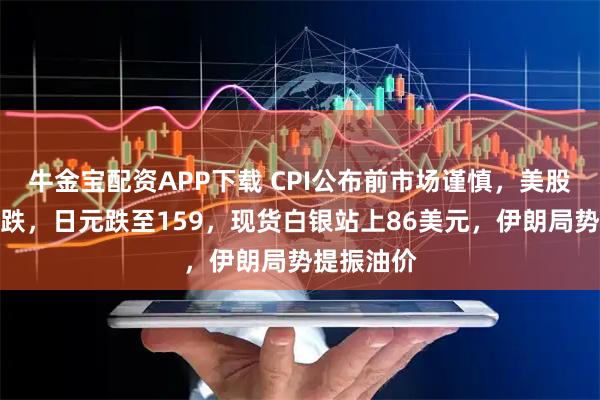 牛金宝配资APP下载 CPI公布前市场谨慎，美股指期货齐跌，日元跌至159，现货白银站上86美元，伊朗局势提振油价